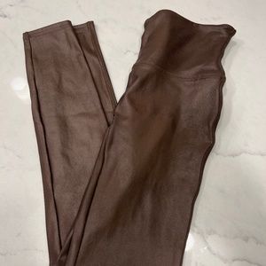 Light brown Spanx faux leather leggings